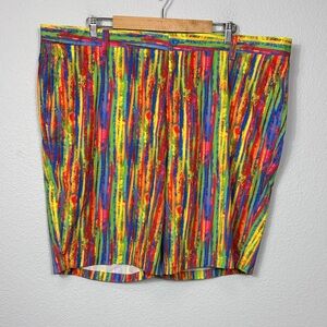 Hreski Men's Multicolor‎ Stripe Colorful Chino Shorts